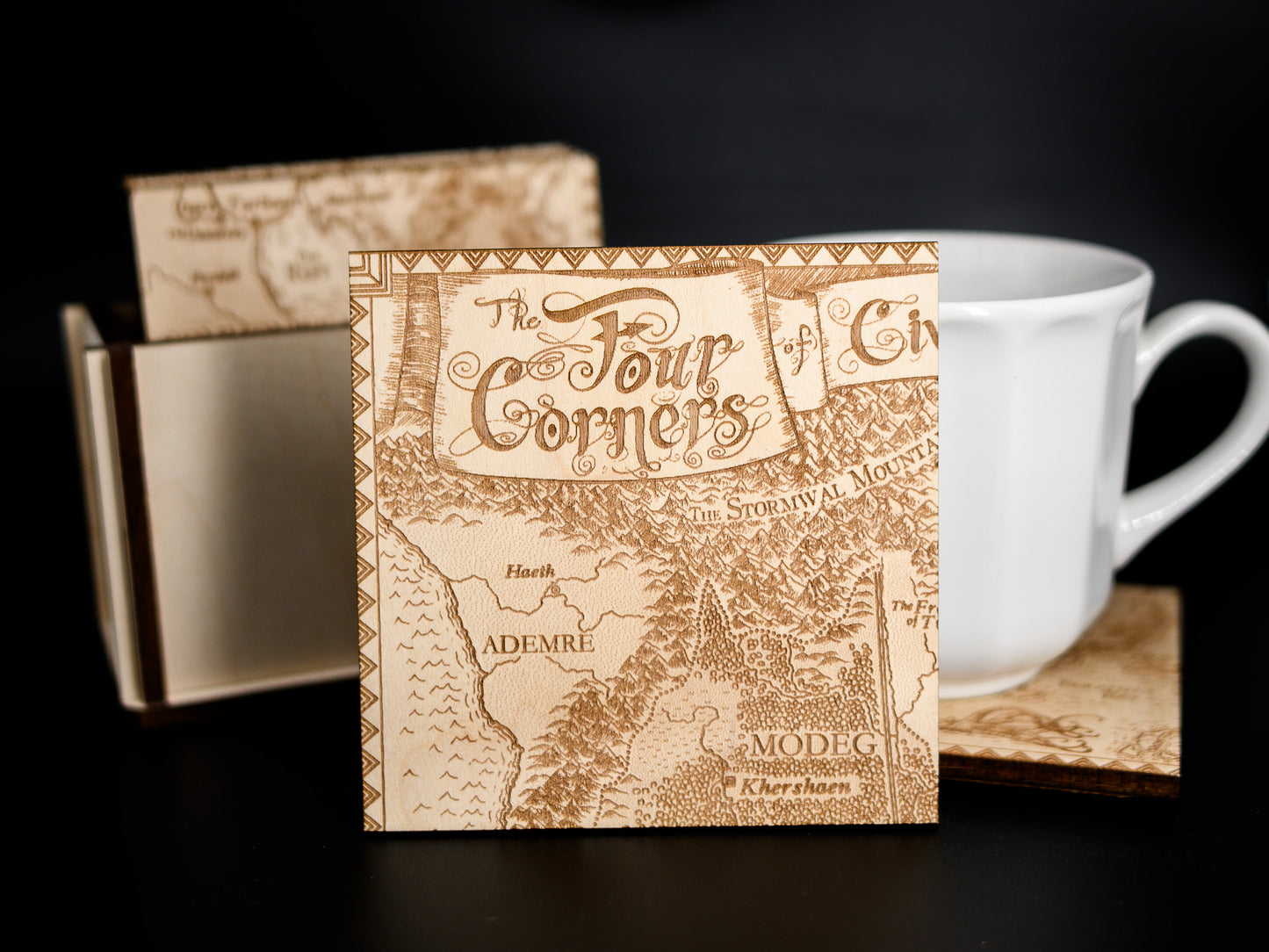 Name of the Wind Map Coasters, Set of 6