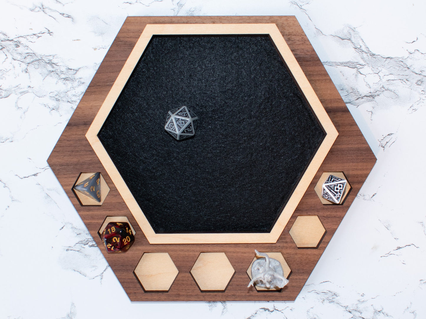 D&D Dice Tray Coaster Combo, Dungeon Master, DM Gift, Dungeons and Dragons Gift, D20 Dice Storage, DnD Accessory